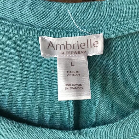 Ambrielle T Shirt Sz L Teal Green Lightweight Good Vibes Graphic Inspiration - Picture 4 of 6